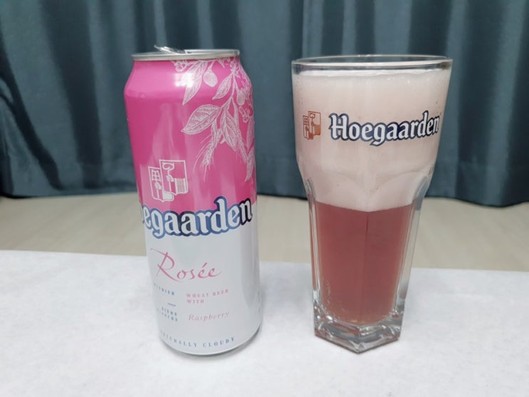  호가든 라즈베리 맛*거품이 풍성하고 달달한 로제 맥주