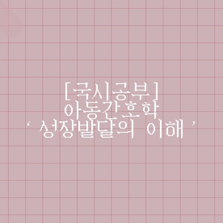  [국시공부] 아동간호학 ‘성장발달의 이해’