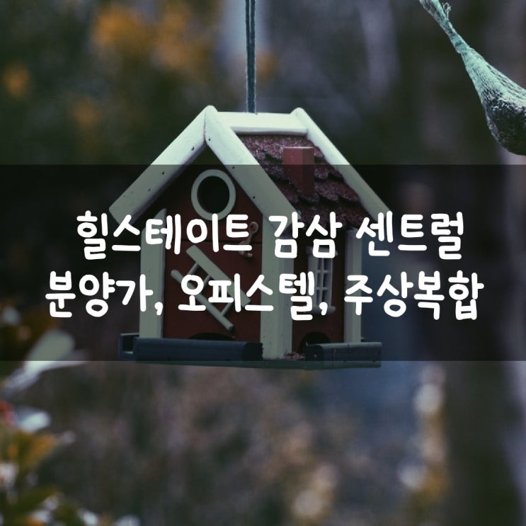  힐스테이트 감삼 센트럴 분양가, 오피스텔, 주상복합