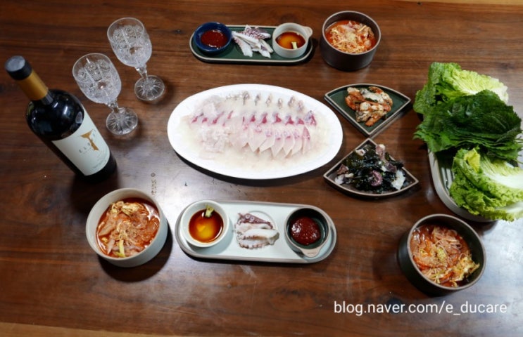  강릉중앙시장회센터 도마횟집 겨울철에는 숭어