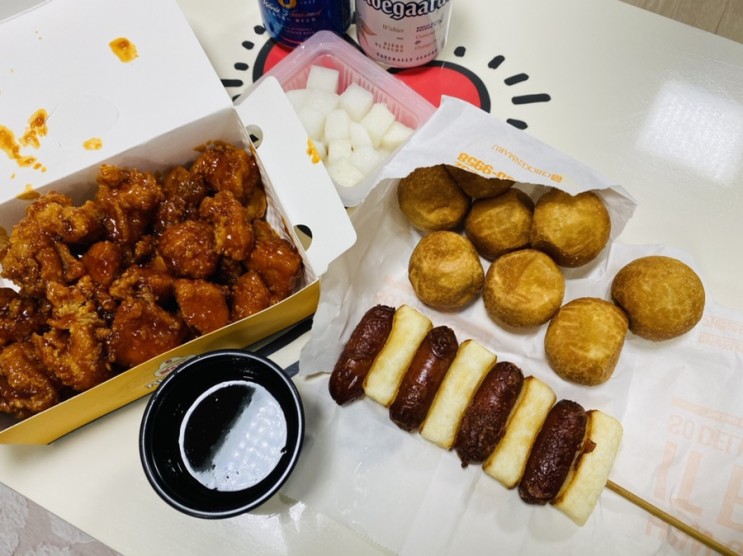 치킨추천, 치킨마루 79깡정 + 소떡소떡 + 치즈볼 + 레디핫소스
