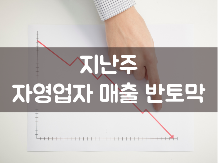  지난주 자영업자 매출 반토막