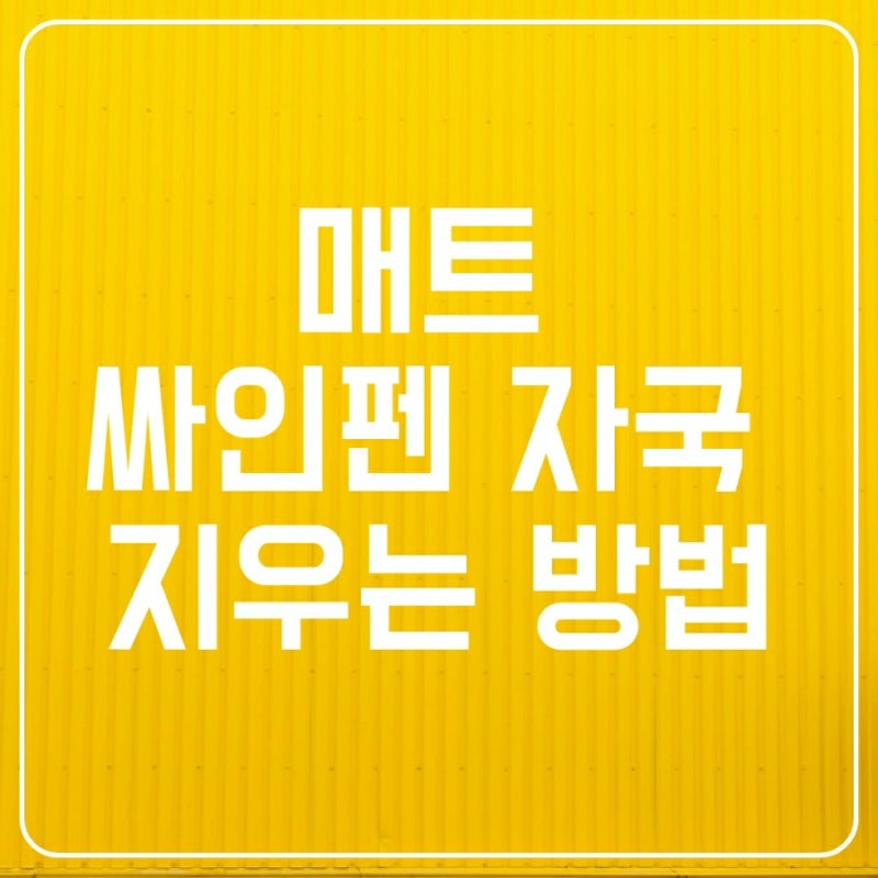 매트 싸인펜 자국 지우는 방법