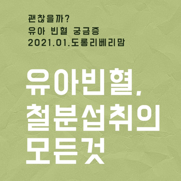  유아 빈혈, 철분 섭취의 모든 것