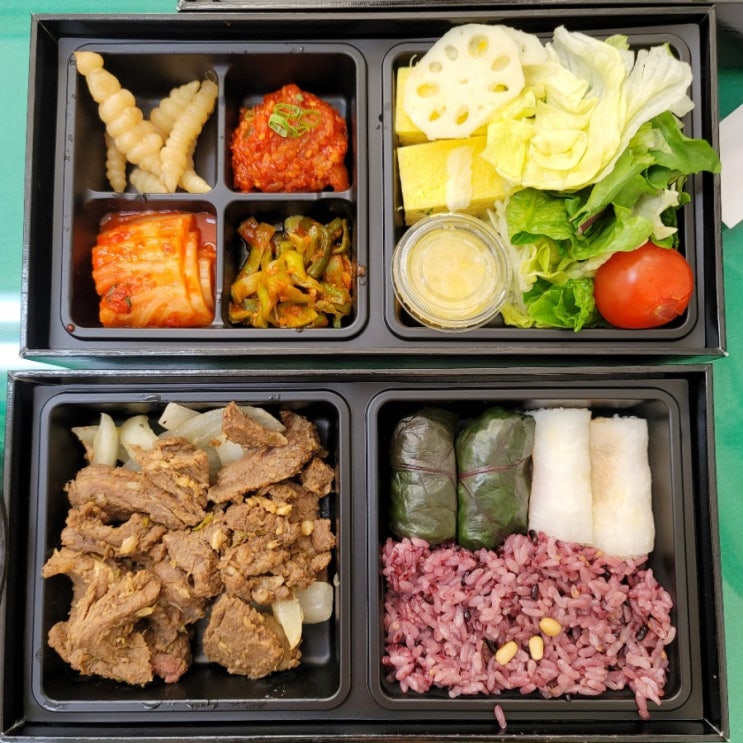  동탄 | 경복궁 프리미엄 2단도시락 숯불갈비살 도시락 배달 후기