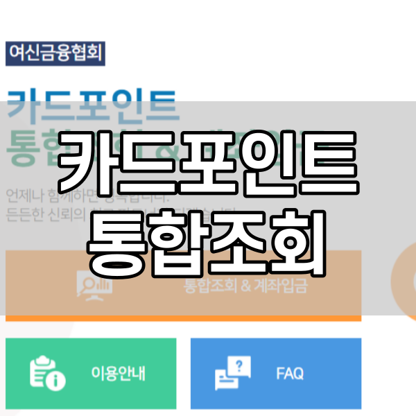  카드 포인트 통합조회 현대카드 M포인트 현금화하기