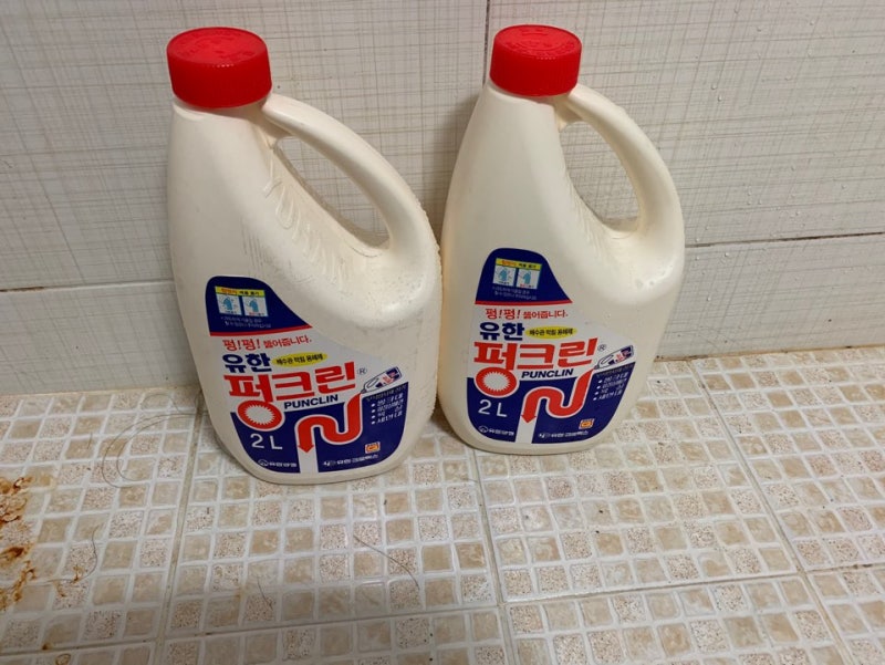 유한 펑크린 다이소 액체 뚫어뻥 효과 배수구 세정제 사용방법!