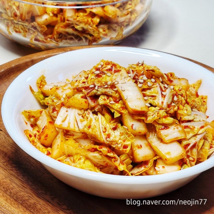 Jinny's집밥레시피 배추겉절이 만드는 법 바로 무쳐 먹는 반찬 Jinny's집밥레시피 배추겉절이 만드는 법 바로 무쳐 먹는 반찬