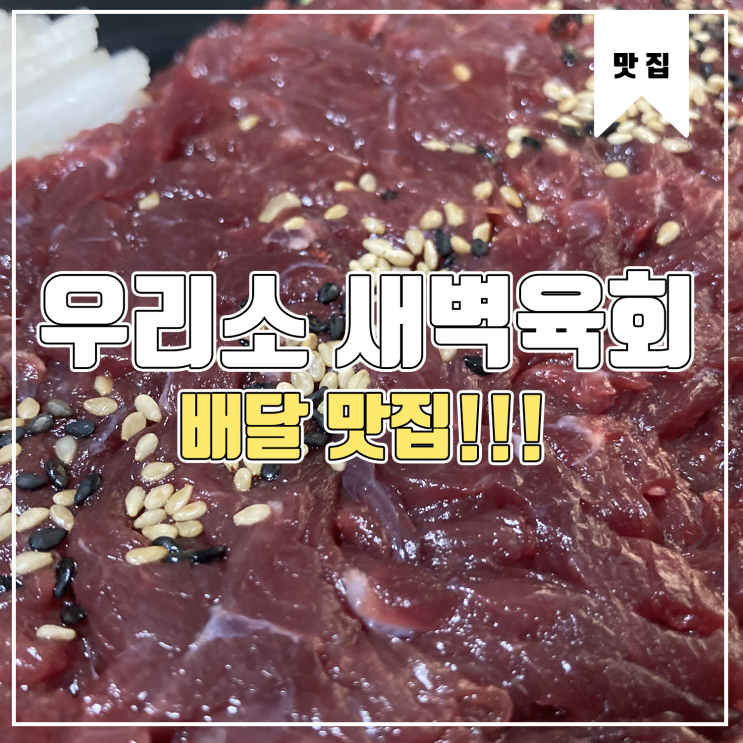  [갈매 맛집] 우리소 새벽육회 먹부림 Feat.뭉태기