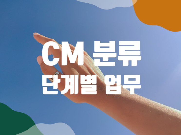 CM 분류 및 단계별 업무 내용 CM 분류 및 단계별 업무 내용