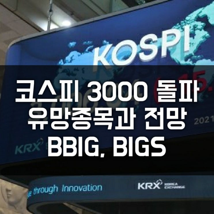 코스피 3000 지수 돌파, 2021 주식 전망과 투자 유망종목 (BBIG, BIGS, 동학개미운동의 힘 ) 코스피 3000 지수 돌파, 2021 주식 전망과 투자 유망종목 (BBIG, BIGS, 동학개미운동의 힘 )