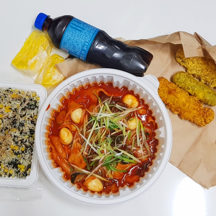 광명 배달 맛집 에이치엉털국물떡볶이 개봉점에서 엉털나홀로세트 주문!