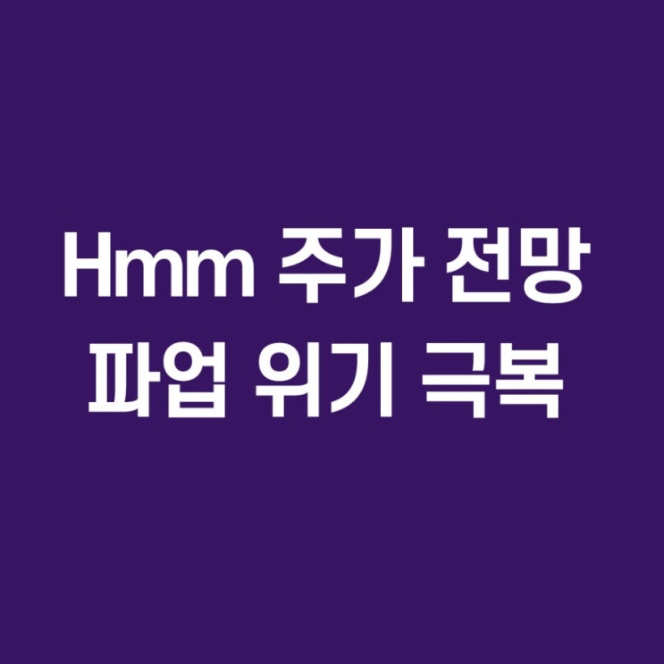 Hmm 주가 전망 파업 위기 극복