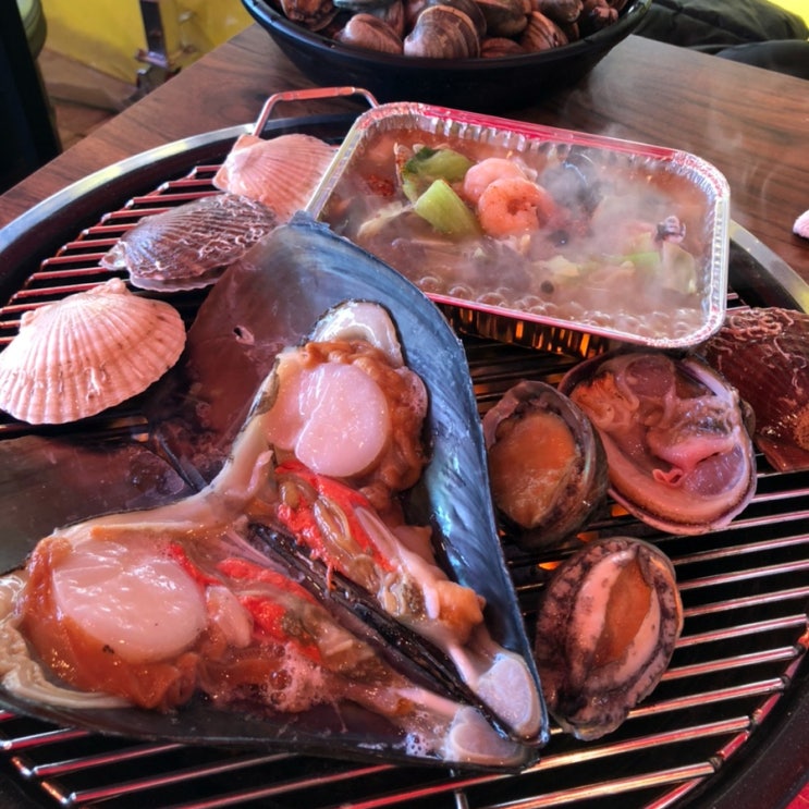 영종도 구읍뱃터 맛집 조개구이 칼국수 내돈내먹 추천