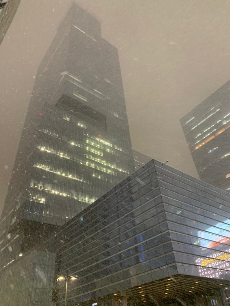  21년 01월 06일 수요일 서울 강남 교대 퇴근시간 폭설 날씨