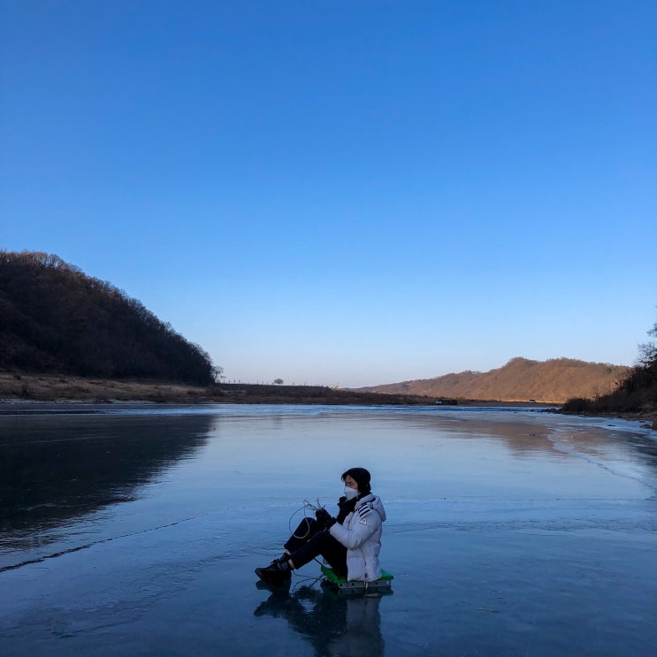  [임진강] 숨은 명소 임진강변에서 빙판 썰매 타기