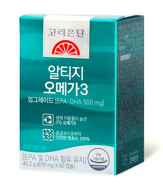  [고려은단]알티지 rTG 오메가3 업그레이드 효능