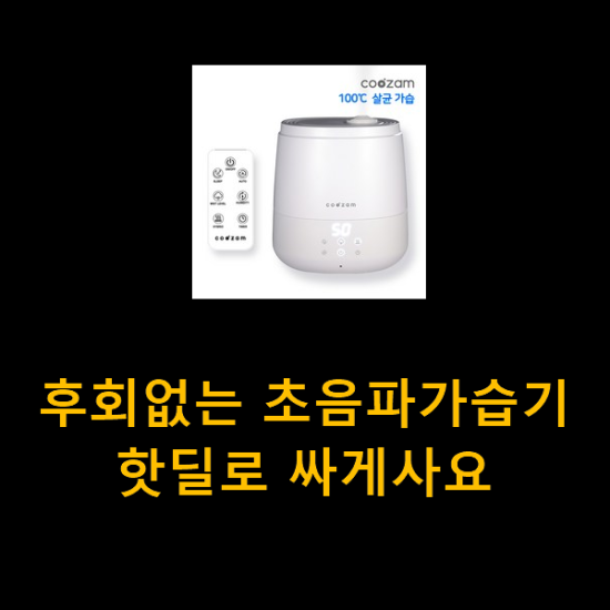 후회없는 초음파가습기 핫딜로 싸게사요