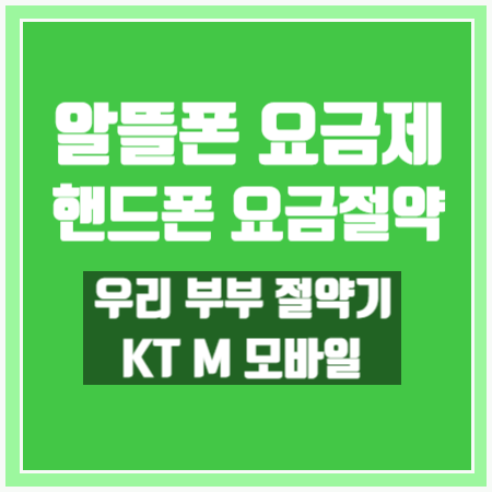  [알뜰폰 요금제] 부부 핸드폰 요금 절약 - KT m모바일