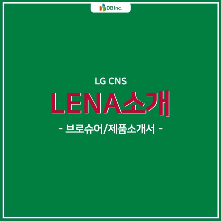 LG CNS LENA 소개 +브로슈어/제품소개서