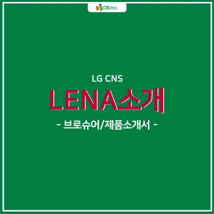  LG CNS LENA 소개 +브로슈어/제품소개서