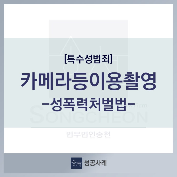  [성공사례] 카메라등이용촬영_특수성범죄