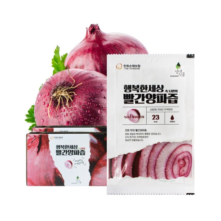 후기가 정말 좋은 행복한세상 뿌리채 통째로 즙을 낸 빨간양파즙, 100팩, 100ml 추천해요