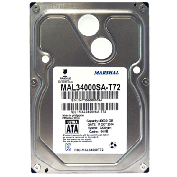 핵가성비 좋은 마샬 4TB 데스크탑HDD MAL34000SA-T72 SATA3 7200 64MB(로켓배송) 추천해요