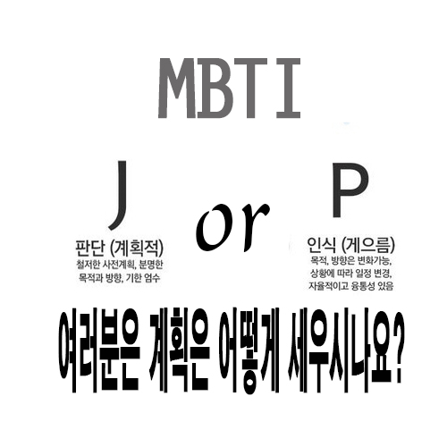 MBTI P,J 유형별 계획 세우는 법