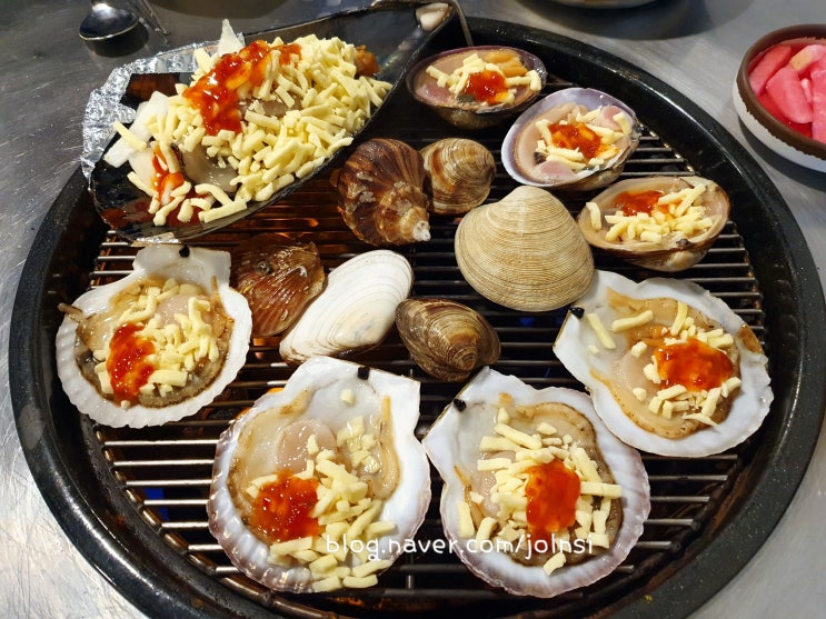 성내동 맛집 해왕조개전문 조개구이 조개찜 크고 맛있어