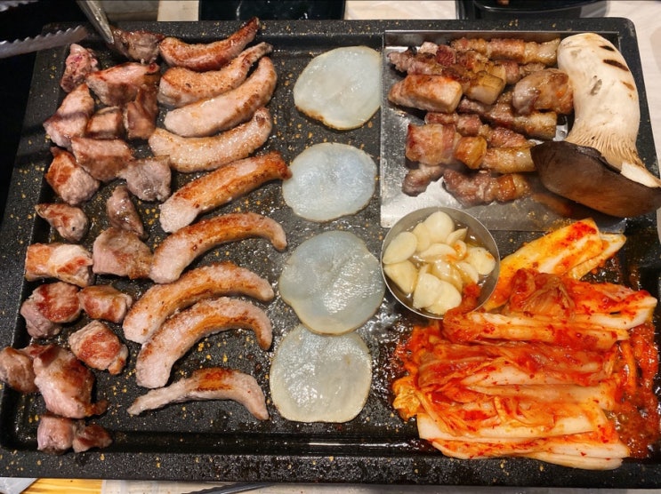  [천호맛집] 고집 찬호점, 삼겹살 구워주는집, 고집세트 삼겹살 항정살 목살에 소주한잔