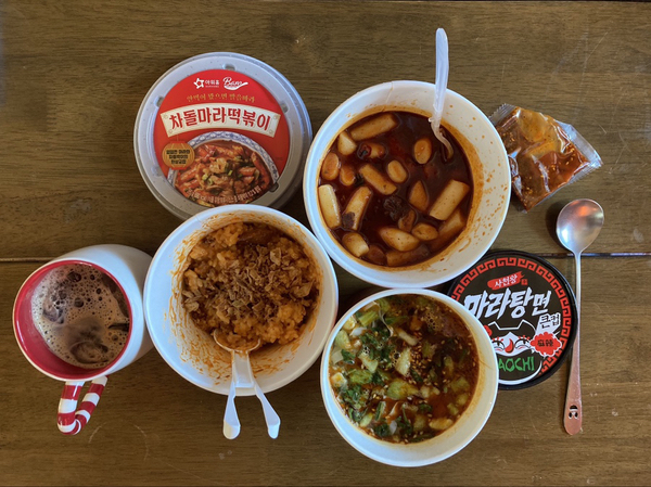  CU 편의점 마라 꼬꼬 덮밥, 마라탕 면, GS25 편의점 차돌 마라 떡볶이