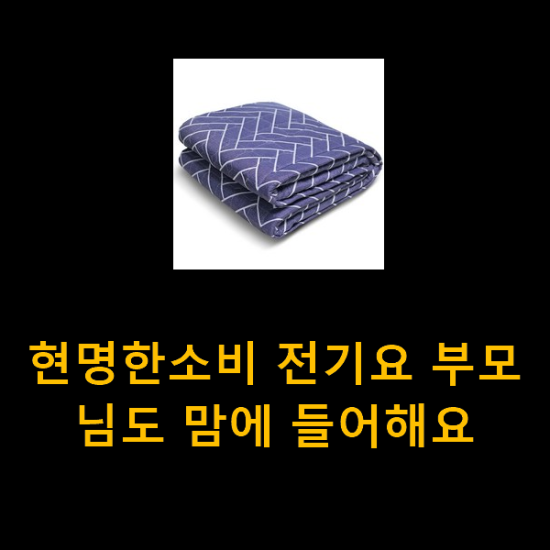 현명한소비 전기요 부모님도 맘에 들어해요 현명한소비 전기요 부모님도 맘에 들어해요