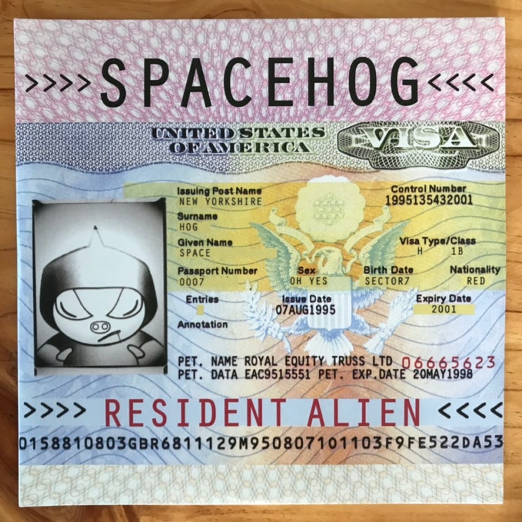 [LP, 엘피] Spacehog(스페이스호그) – Resident Alien(Pink & Cream Splatter 바이닐, 처음으로 LP로 발매, 2000장 한정)