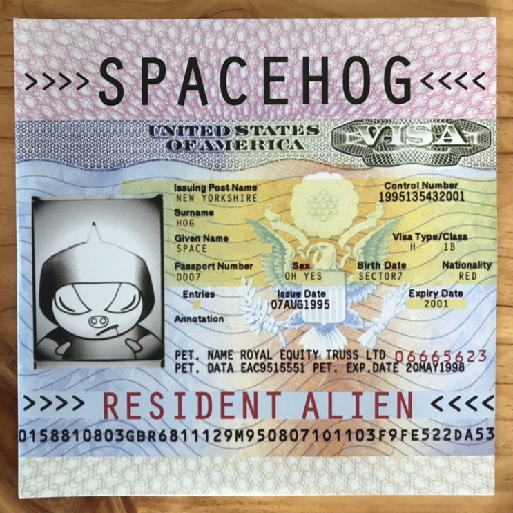  [LP, 엘피] Spacehog(스페이스호그) – Resident Alien(Pink & Cream Splatter 바이닐, 처음으로 LP로 발매, 2000장 한정)