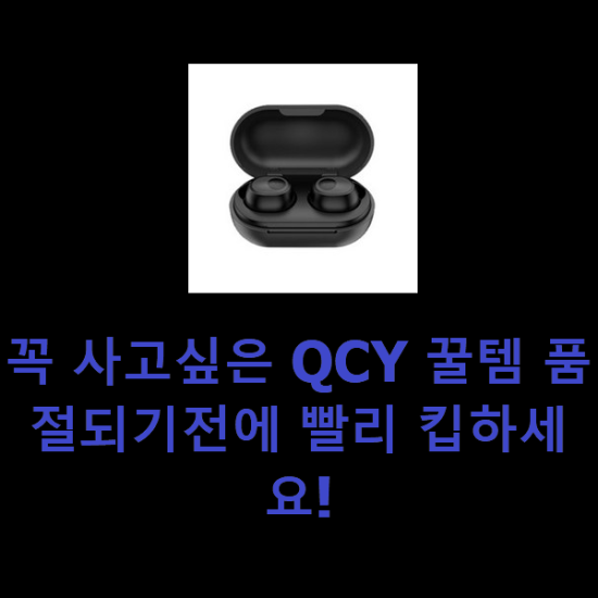 꼭 사고싶은 QCY 꿀템 품절되기전에 빨리 킵하세요!