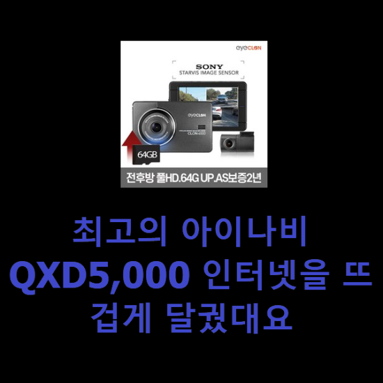 최고의 아이나비QXD5,000 인터넷을 뜨겁게 달궜대요