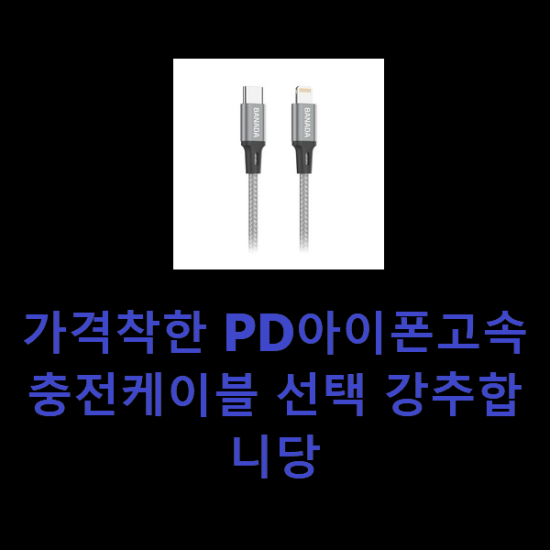 가격착한 PD아이폰고속충전케이블 선택 강추합니당