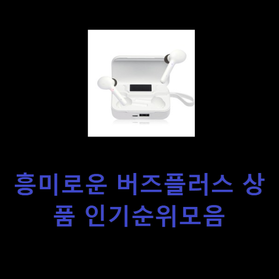 흥미로운 버즈플러스 상품 인기순위모음