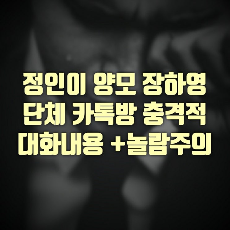  정인이 양모 장하영 얼굴 카카오톡 SNS 공개 충격적 대화내용 (+장례비용 3000원)