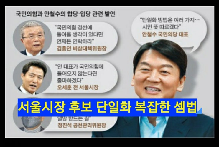  [서울시장 보궐선거]김종인·오세훈, 일제히 “안철수 들어와라”