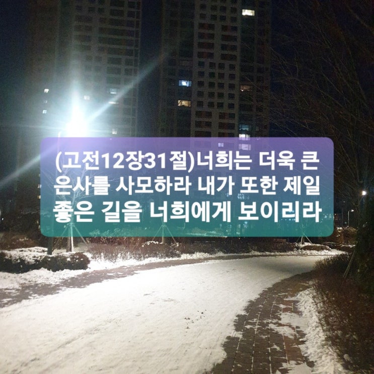  제일 좋은 길