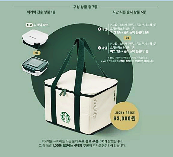  2021년 스타벅스 럭키백 출시일은?!