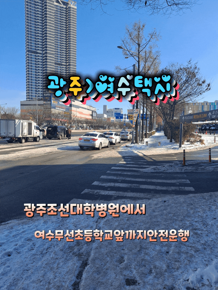  여수장거리택시(광주>여수택시)광주조선대학병원에서 여수 무선 지구까지 안전운행...