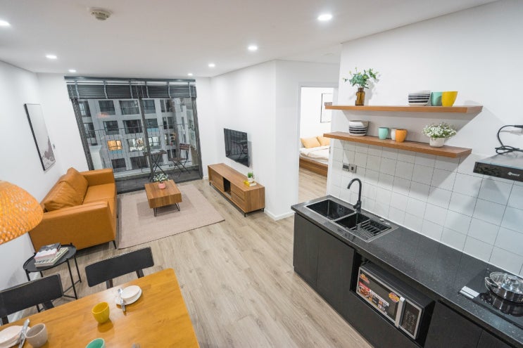 [ 하노이 아파트 임대] 디캐피탈 2룸 - 풀옵션- 이쁜 집 - 1500만동 - 0968650193
