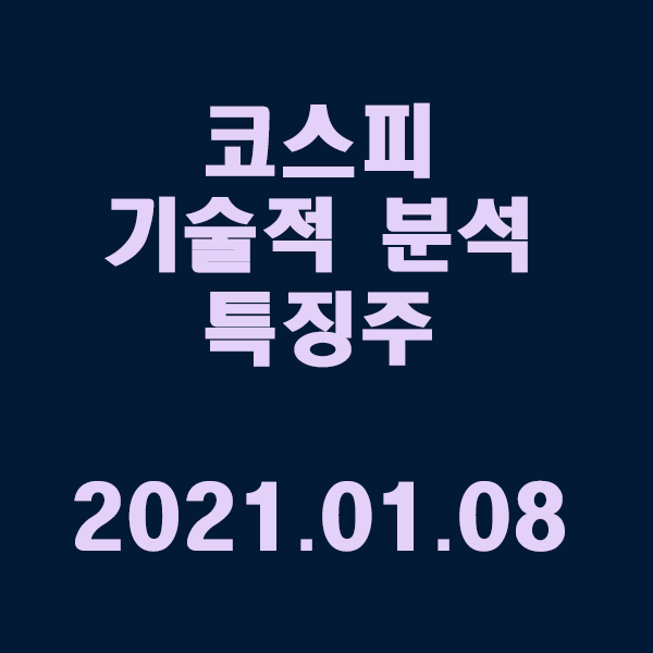  코스피 기술적 분석 특징주 / 2021.01.08