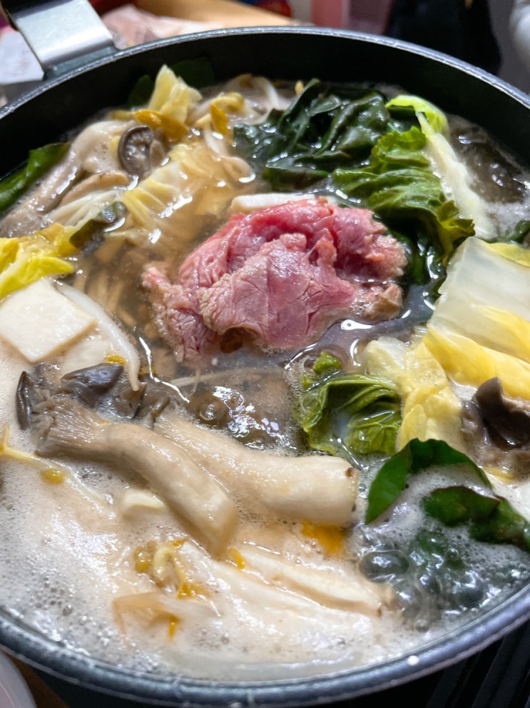 [오늘뭐먹지] 소고기샤브샤브밀키트 10분완성레시피로 밀키트샤브칼국수 뚝딱