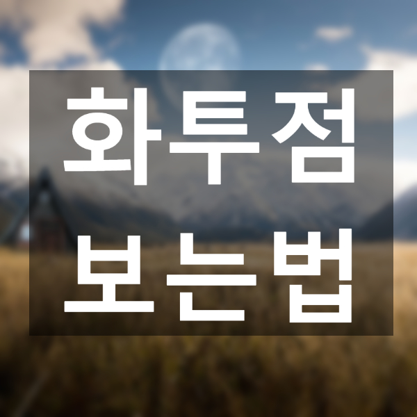  화투점 보는법 알아보아요.