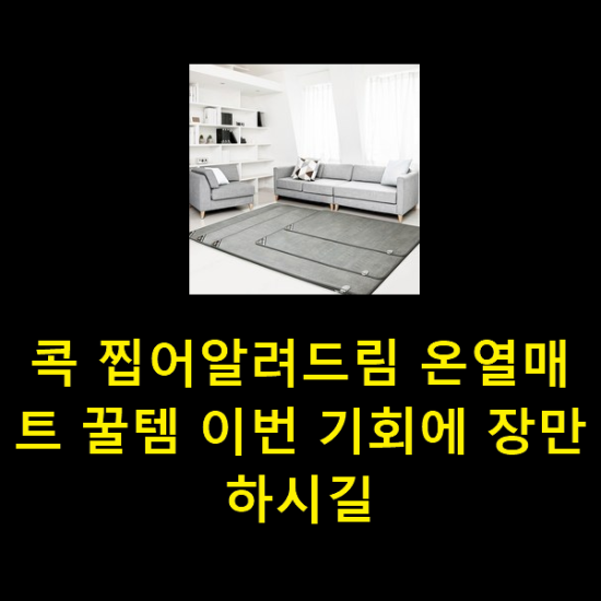 콕 찝어알려드림 온열매트 꿀템 이번 기회에 장만하시길 콕 찝어알려드림 온열매트 꿀템 이번 기회에 장만하시길