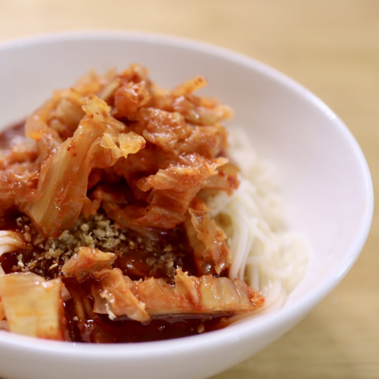  백종원 레시피 김치비빔국수 만들기